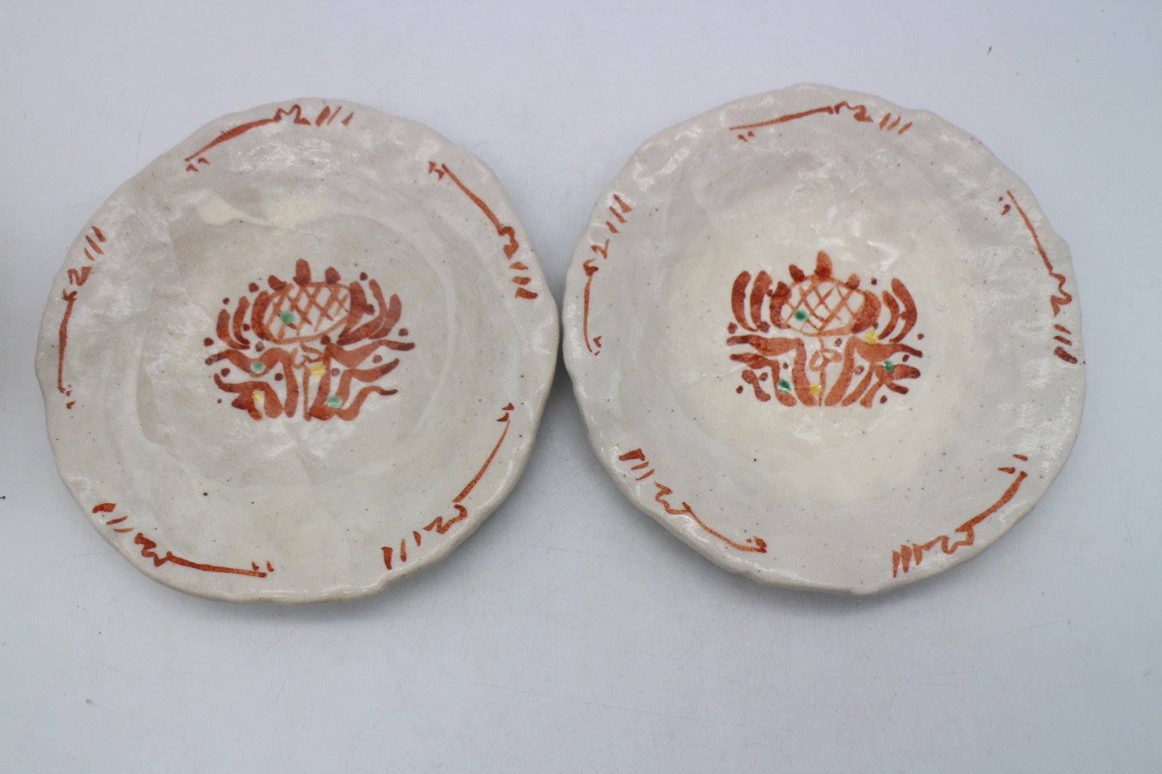 双和陶芸芳州窯和田一人　ペルシャ紋５寸皿２枚セット